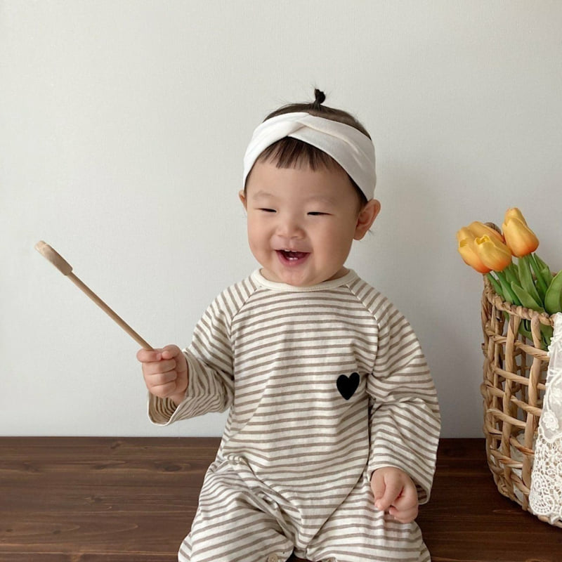 Moran - Korean Baby Fashion - #babyfashion - Mono Heart Suit - 9