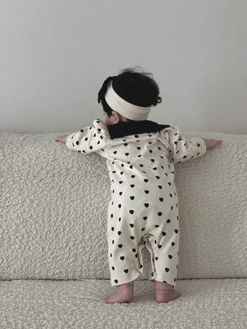 Moran - Korean Baby Fashion - #babyfashion - Mini Heart Suit Set - 5
