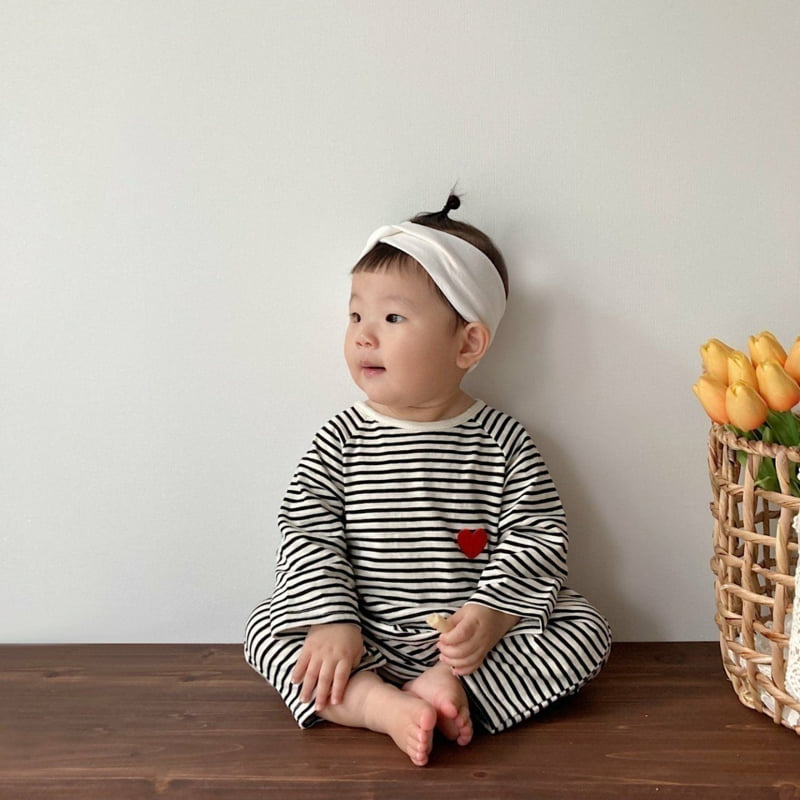 Moran - Korean Baby Fashion - #babyfever - Mono Heart Suit - 10