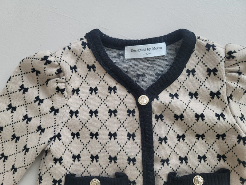 Moran - Korean Baby Fashion - #babygirlfashion - Ribbon Cardigan Set - 7