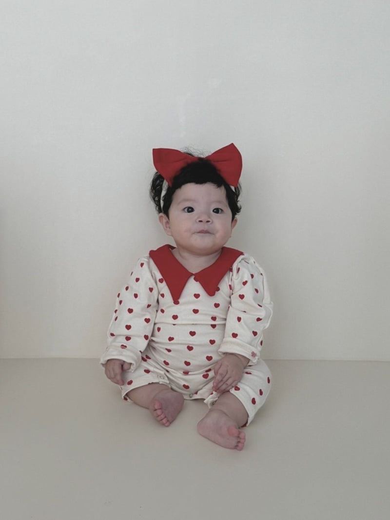 Moran - Korean Baby Fashion - #babygirlfashion - Mini Heart Suit Set - 7