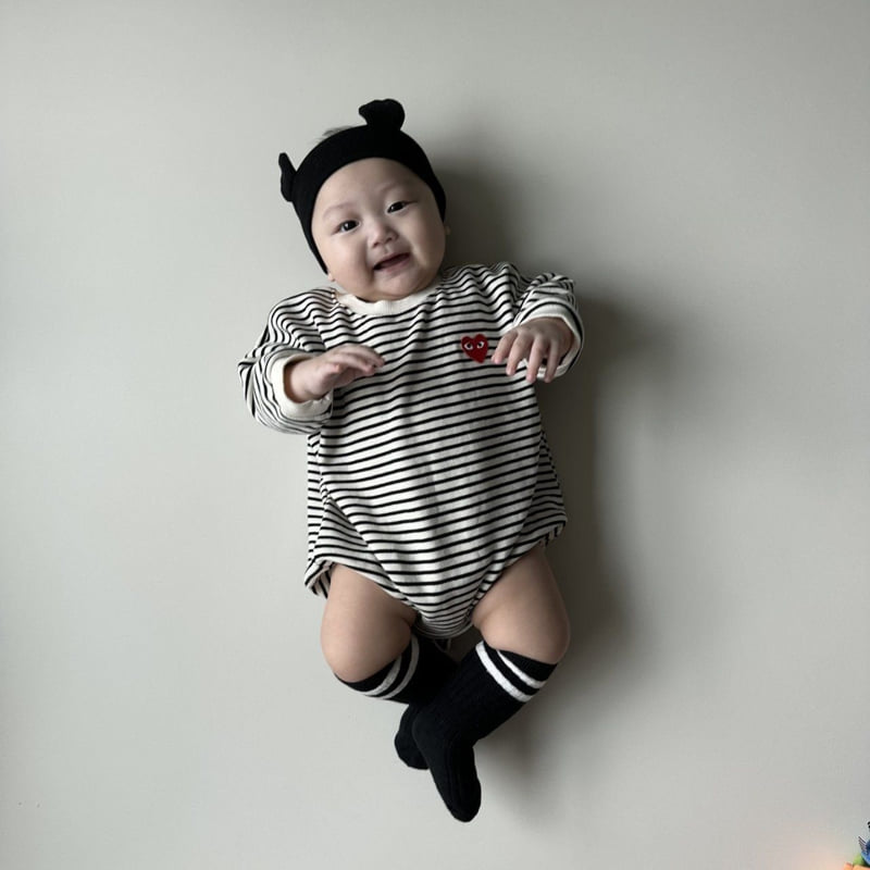 Moran - Korean Baby Fashion - #babygirlfashion - Basic Heart Suit