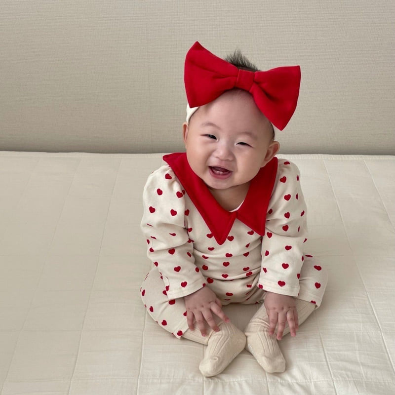 Moran - Korean Baby Fashion - #babylifestyle - Mini Heart Suit Set - 8