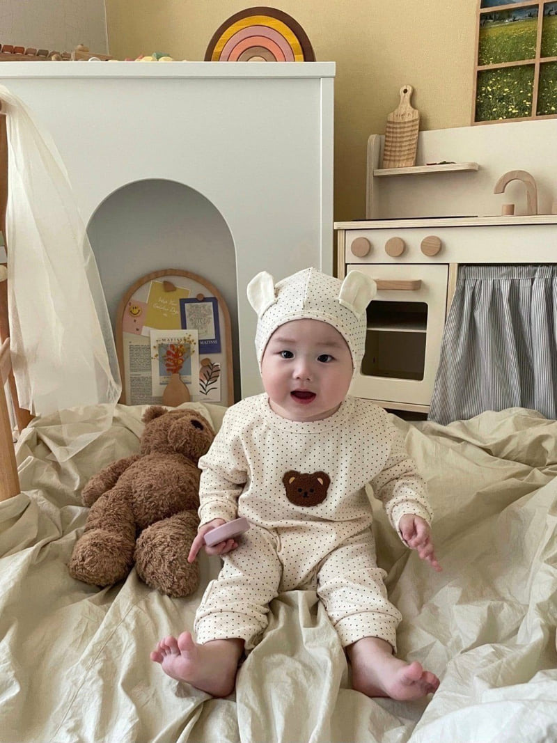 Moran - Korean Baby Fashion - #babygirlfashion - Bear Suit Set - 4