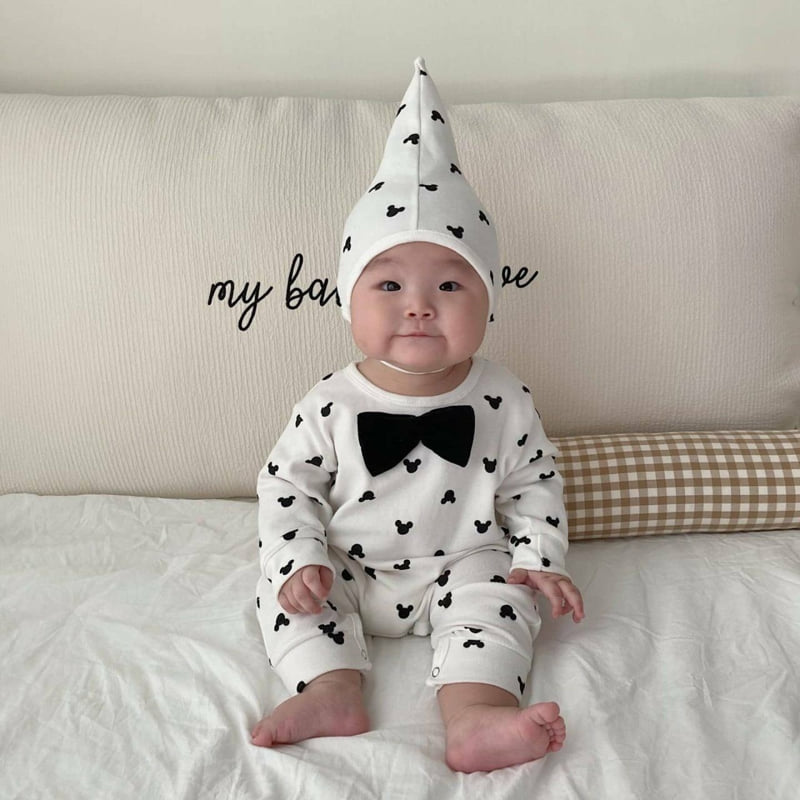 Moran - Korean Baby Fashion - #babylifestyle - Bow Tie Suit Set