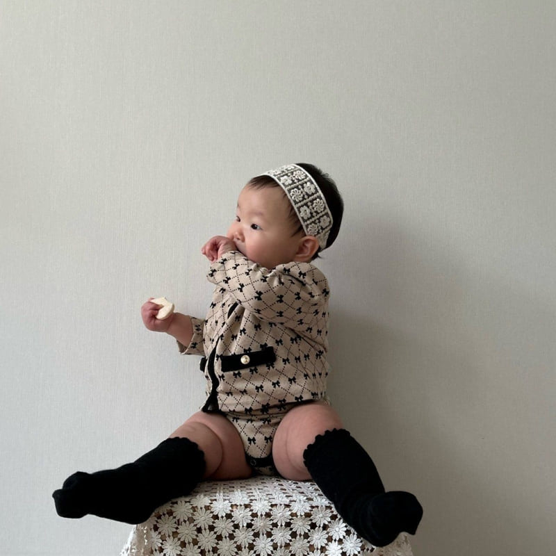 Moran - Korean Baby Fashion - #babyoninstagram - Ribbon Cardigan Set - 9