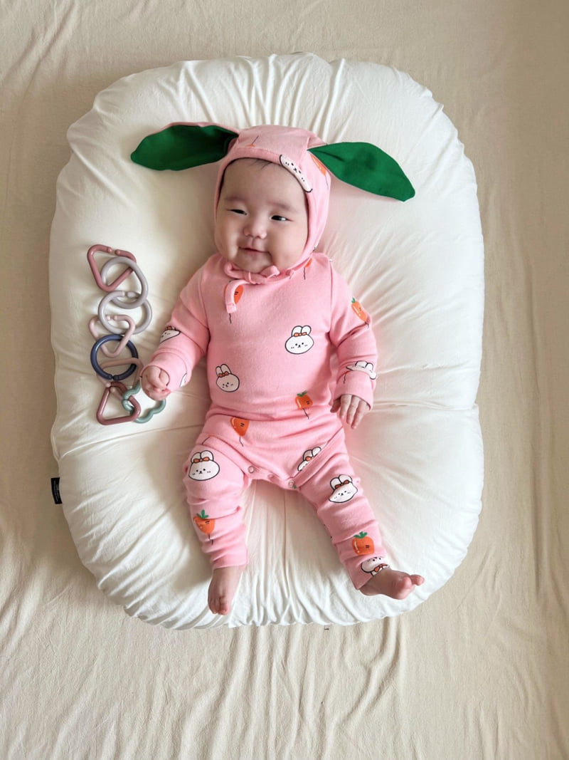 Moran - Korean Baby Fashion - #babyoutfit - Rabbit 3-Piece Suit - 3