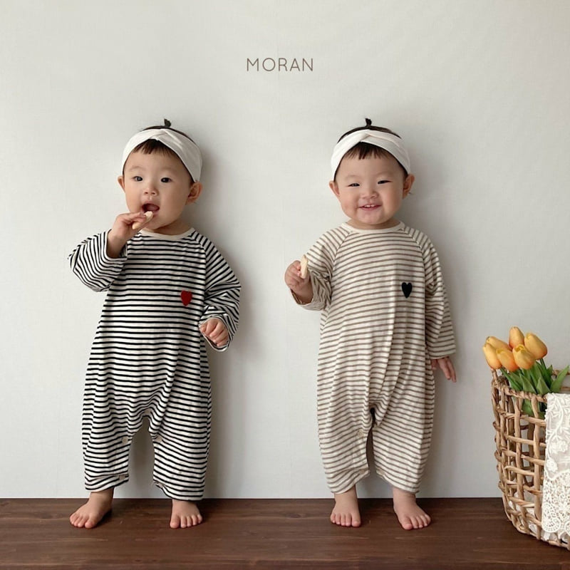 Moran - Korean Baby Fashion - #babyoutfit - Mono Heart Suit