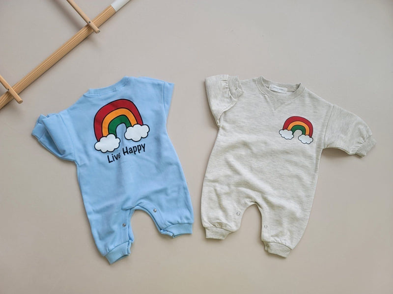 Moran - Korean Baby Fashion - #babyoutfit - Rainbow Suit - 12