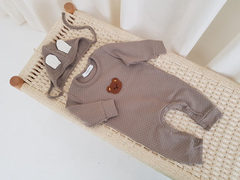Moran - Korean Baby Fashion - #babyoutfit - Bear Suit Set - 8