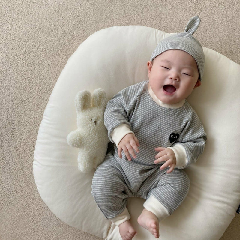 Moran - Korean Baby Fashion - #babyoutfit - Tight Suit Set - 3