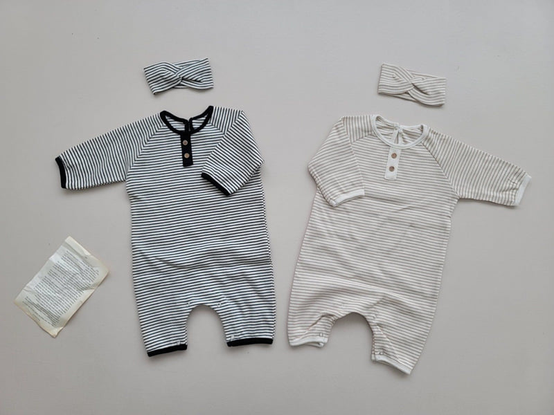 Moran - Korean Baby Fashion - #babywear - Button Suit Set - 7