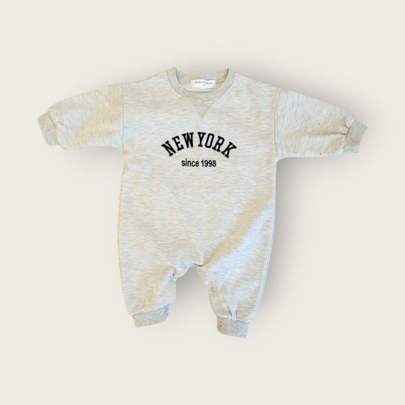 Moran - Korean Baby Fashion - #onlinebabyboutique - New York Embroidery Suit - 11