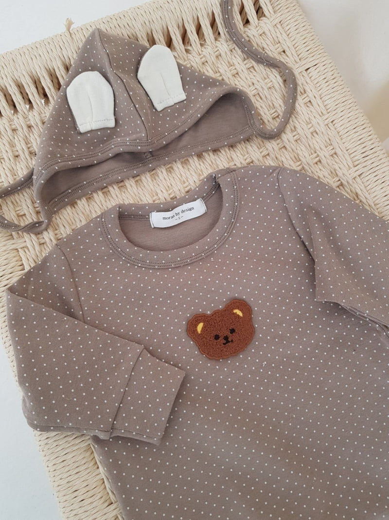 Moran - Korean Baby Fashion - #onlinebabyboutique - Bear Suit Set - 10