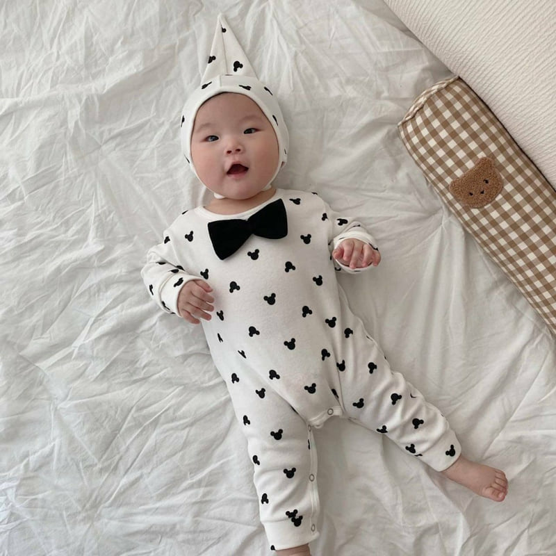 Moran - Korean Baby Fashion - #onlinebabyboutique - Bow Tie Suit Set - 7