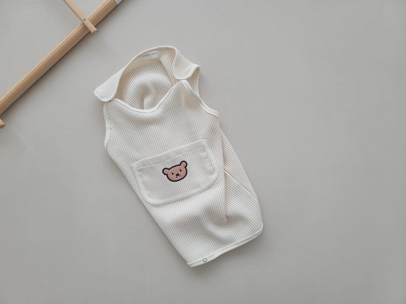 Moran - Korean Baby Fashion - #onlinebabyboutique - Waffle Sleep Vest - 3