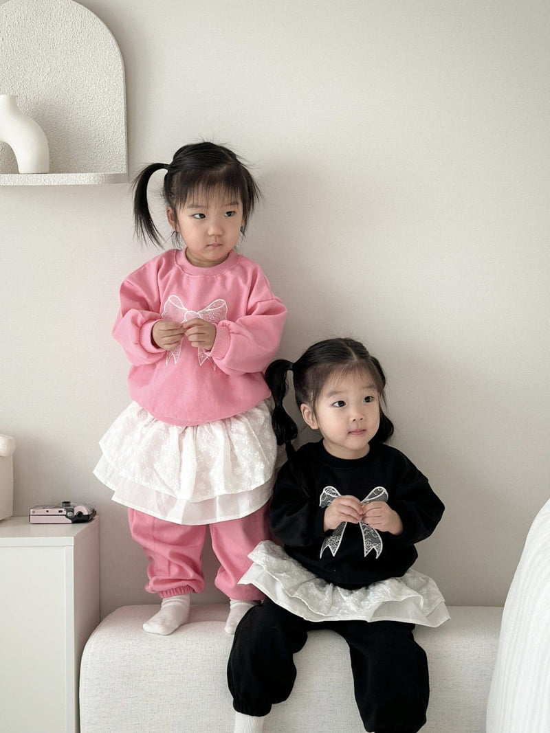 Moran - Korean Children Fashion - #Kfashion4kids - Ribbon Sweatshirt - 2