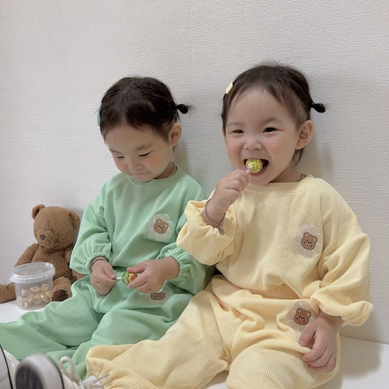 Moran - Korean Children Fashion - #stylishchildhood - Daisy Bear Set - 4