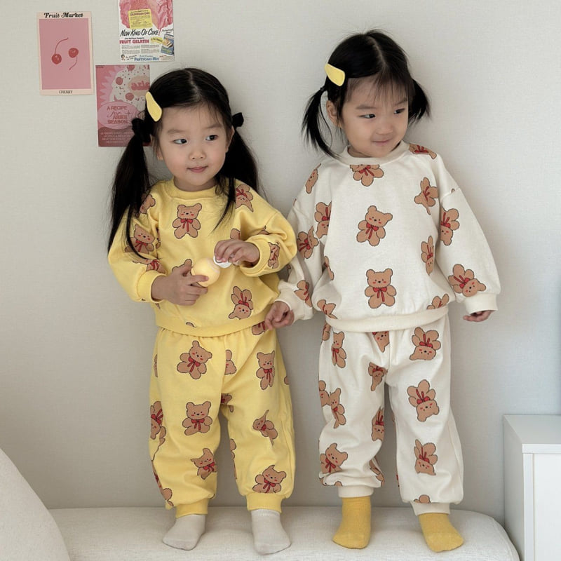 Moran - Korean Children Fashion - #childofig - Ribbon Bear Set