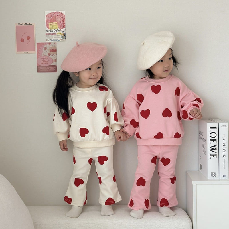 Moran - Korean Children Fashion - #childofig - Love Bootcut Set - 3