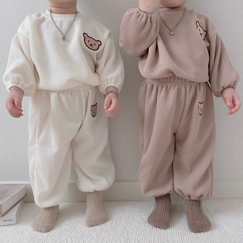 Moran - Korean Children Fashion - #childrensboutique - Knit Bear Set - 8