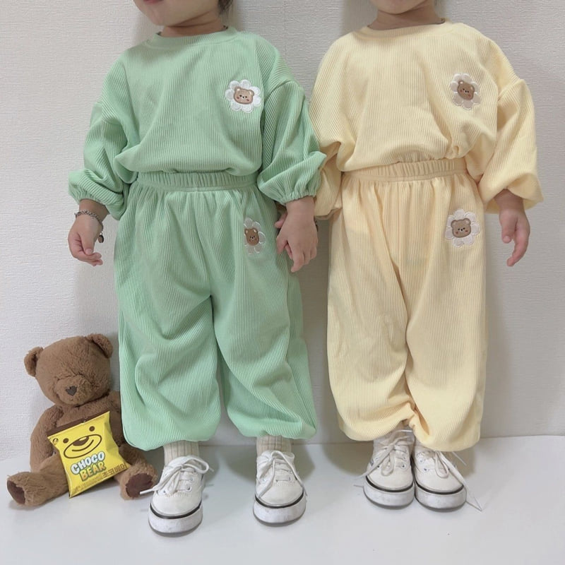 Moran - Korean Children Fashion - #childrensboutique - Daisy Bear Set - 5