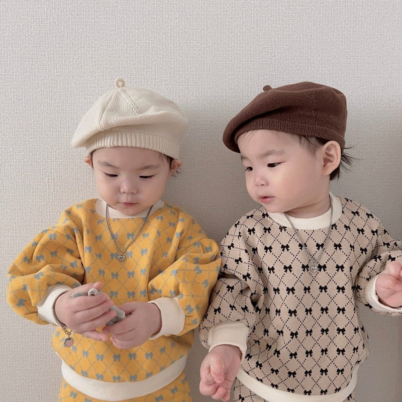 Moran - Korean Children Fashion - #childrensboutique - Ribbon Bootcut Set