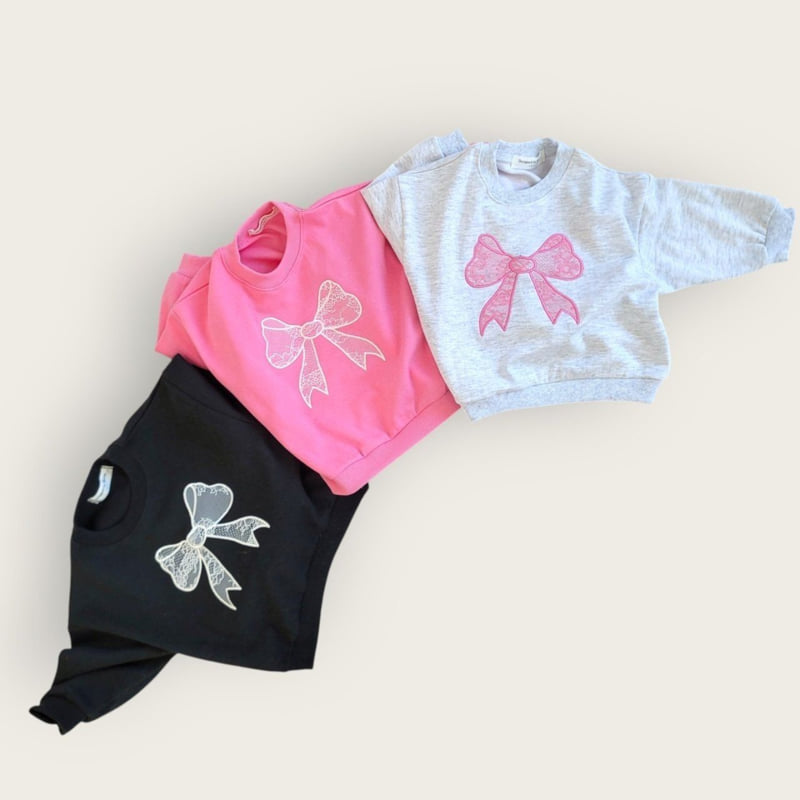 Moran - Korean Children Fashion - #childrensboutique - Ribbon Sweatshirt - 11