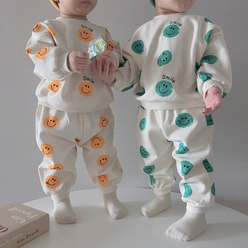 Moran - Korean Children Fashion - #childrensboutique - Vintage Smile Set - 5