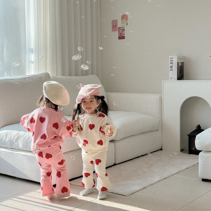 Moran - Korean Children Fashion - #childofig - Love Bootcut Set - 4