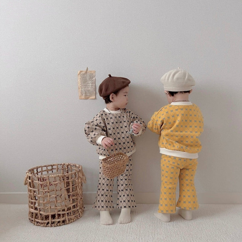 Moran - Korean Children Fashion - #discoveringself - Ribbon Bootcut Set - 3