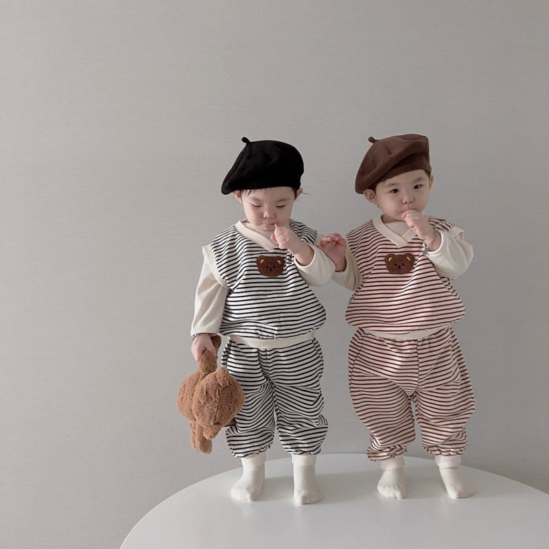 Moran - Korean Children Fashion - #fashionkids - Mane Bear Set - 3