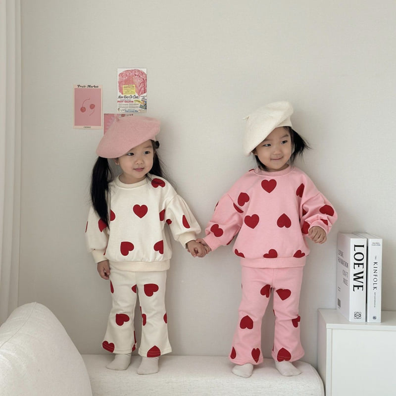 Moran - Korean Children Fashion - #fashionkids - Love Bootcut Set - 7