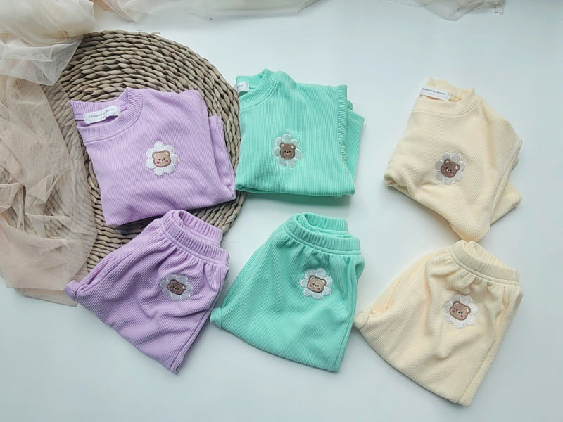 Moran - Korean Children Fashion - #kidsshorts - Daisy Bear Set - 9