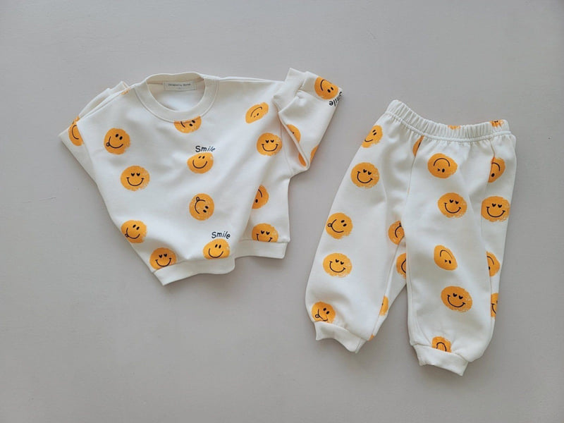 Moran - Korean Children Fashion - #kidsshorts - Vintage Smile Set - 9