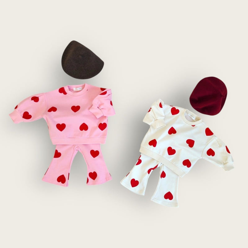 Moran - Korean Children Fashion - #kidsshorts - Love Bootcut Set - 8