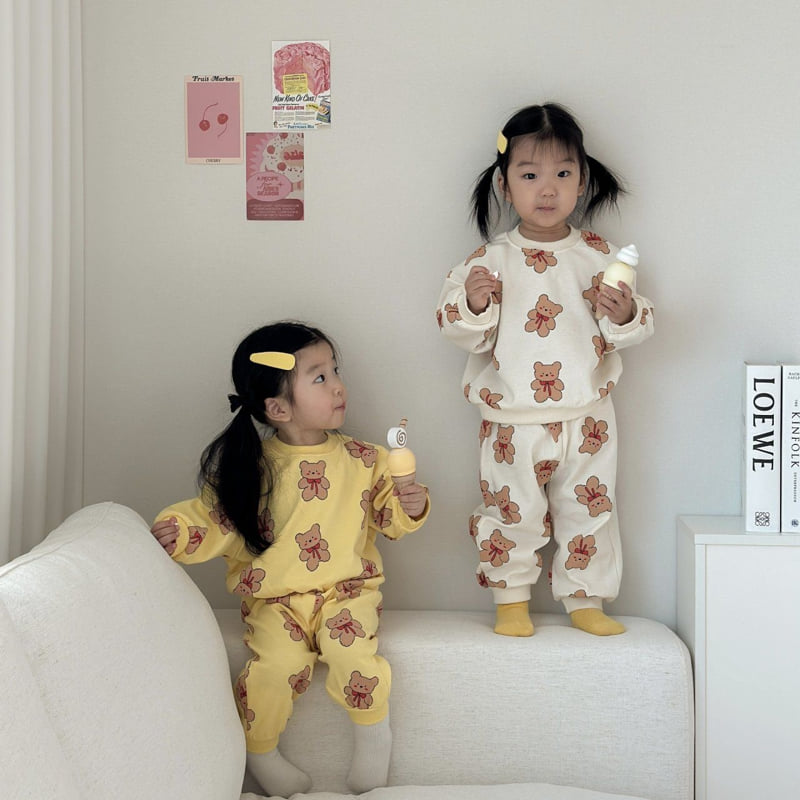 Moran - Korean Children Fashion - #kidsstore - Ribbon Bear Set - 7