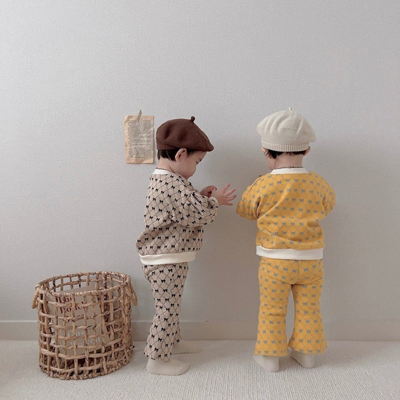Moran - Korean Children Fashion - #kidsstore - Ribbon Bootcut Set - 6
