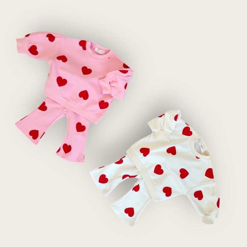 Moran - Korean Children Fashion - #kidsstore - Love Bootcut Set - 9