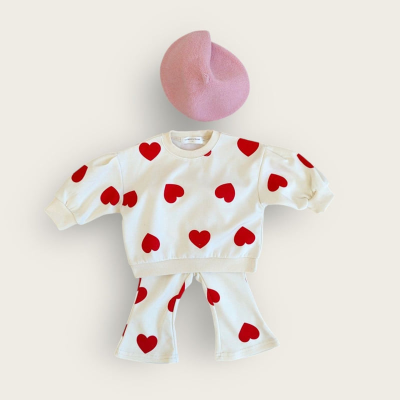 Moran - Korean Children Fashion - #kidzfashiontrend - Love Bootcut Set - 10