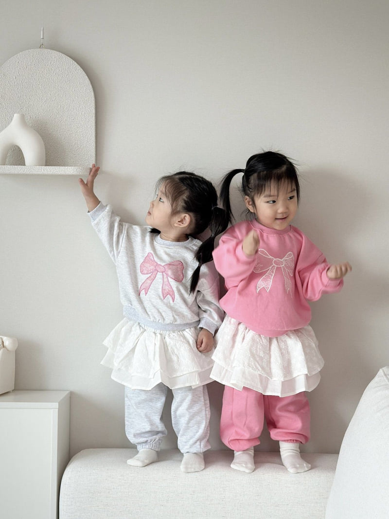 Moran - Korean Children Fashion - #minifashionista - Ribbon Sweatshirt - 5