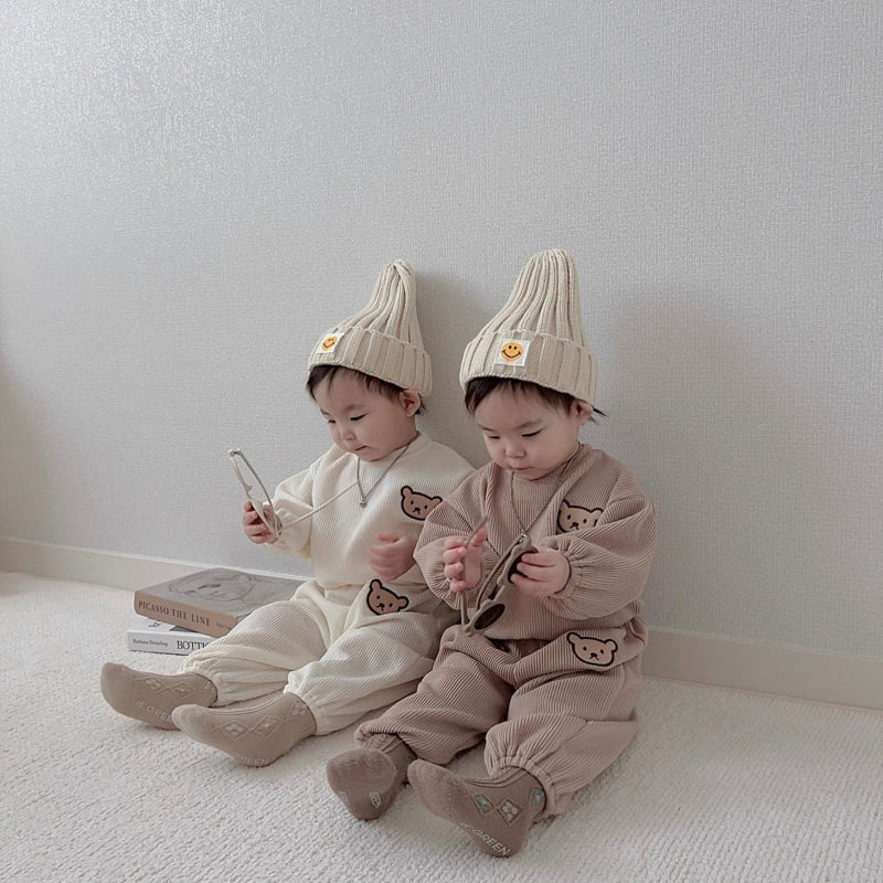 Moran - Korean Children Fashion - #prettylittlegirls - Knit Bear Set - 3