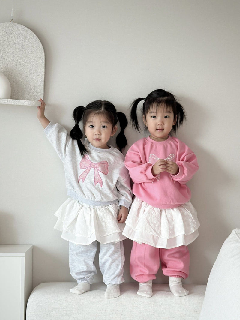 Moran - Korean Children Fashion - #prettylittlegirls - Ribbon Sweatshirt - 6