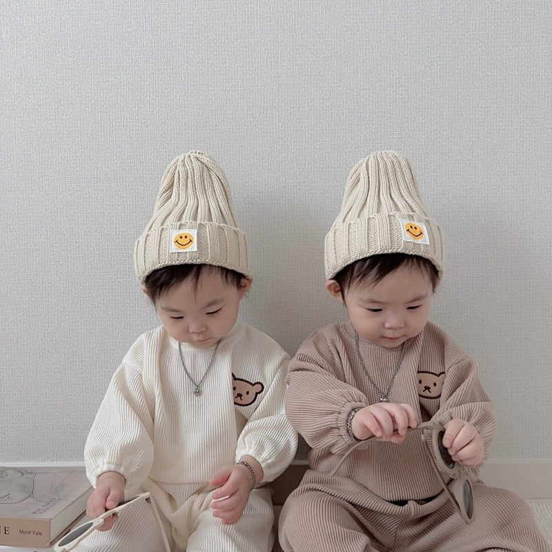 Moran - Korean Children Fashion - #stylishchildhood - Knit Bear Set - 6