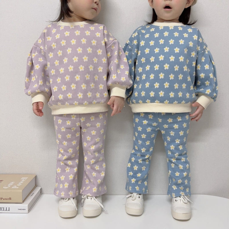 Moran - Korean Children Fashion - #stylishchildhood - Daisy Bootcut Set - 2