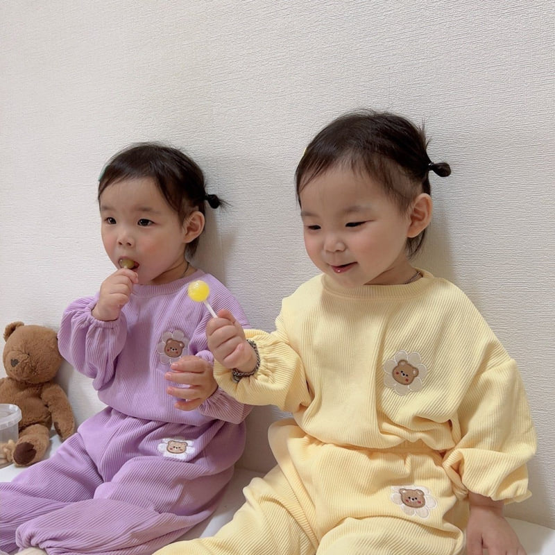 Moran - Korean Children Fashion - #todddlerfashion - Daisy Bear Set