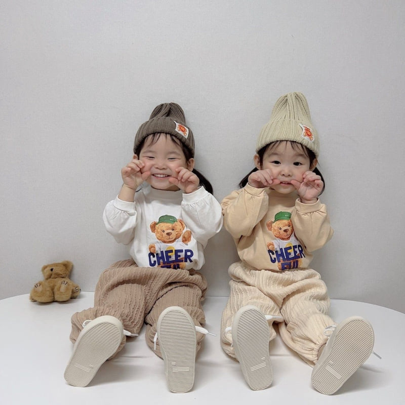 Moran - Korean Children Fashion - #todddlerfashion - Bear Tee - 6