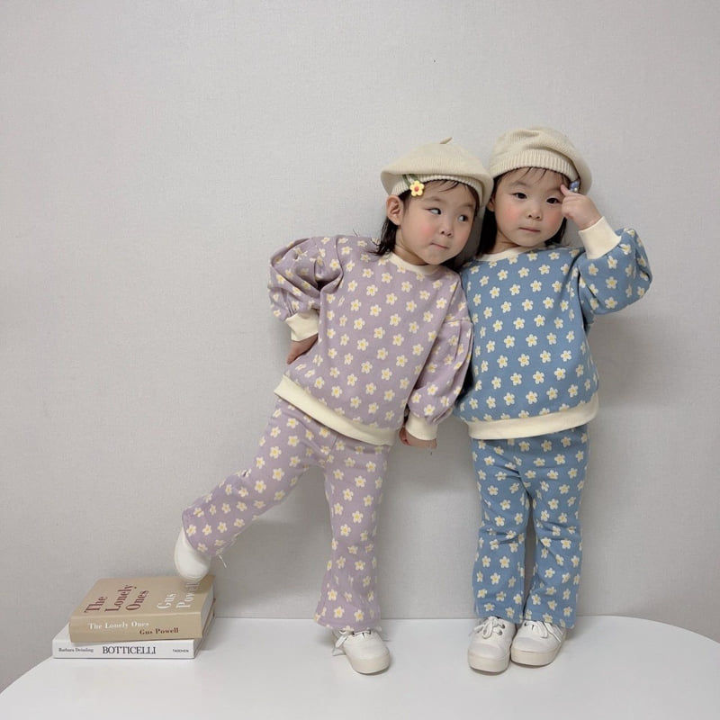 Moran - Korean Children Fashion - #toddlerclothing - Daisy Bootcut Set
