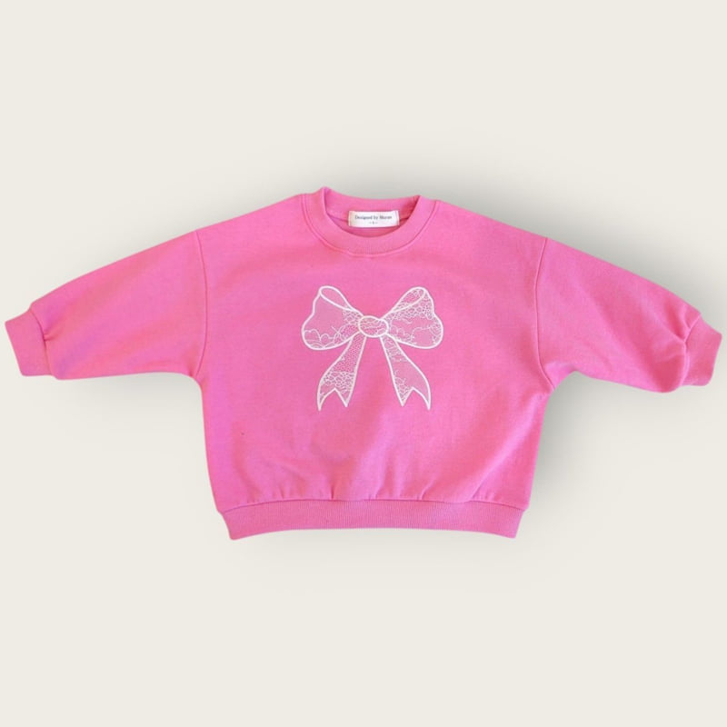 Moran - Korean Children Fashion - #toddlerclothing - Ribbon Sweatshirt - 8