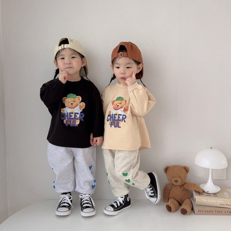 Moran - Korean Children Fashion - #toddlerclothing - Bear Tee - 7